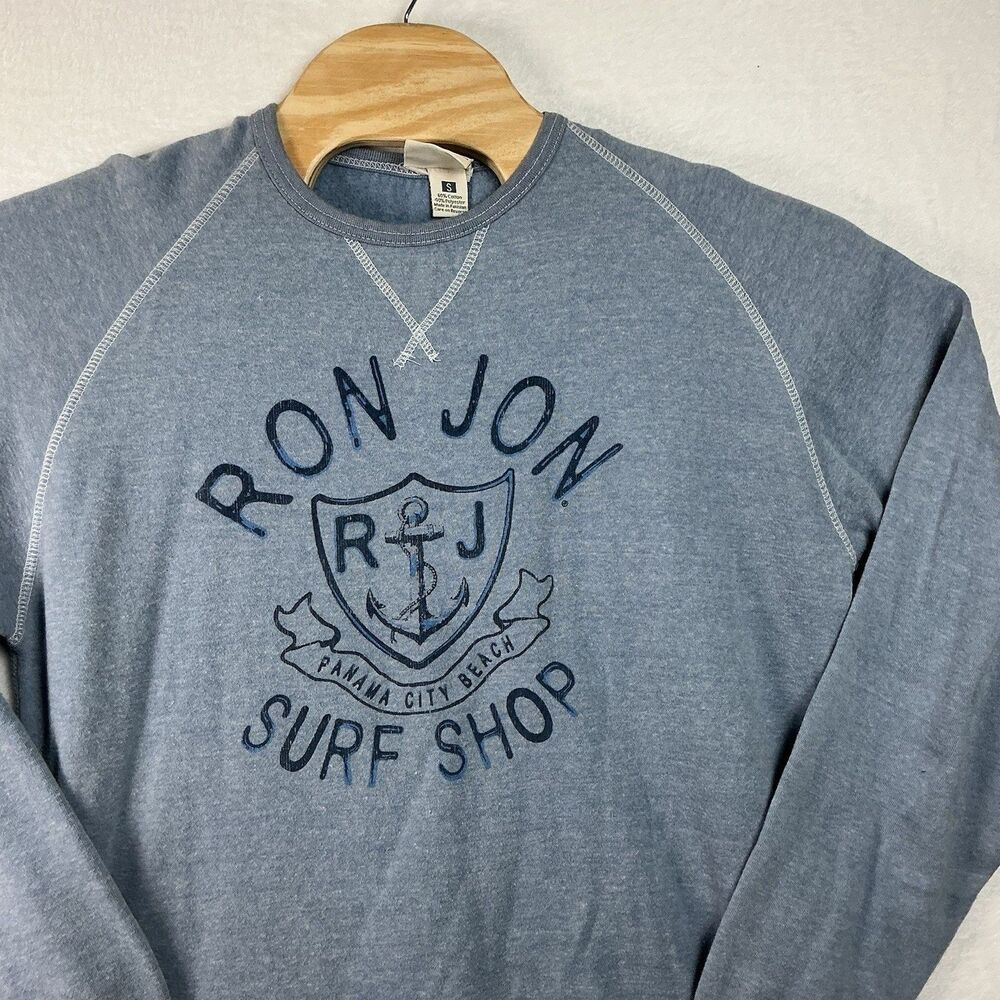 Ron Jon Surf Shop Crewneck Sweatshirt Blue Panama City Beach Small Men/Women